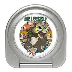 Possum - Be Urself Travel Alarm Clock by Valentinaart