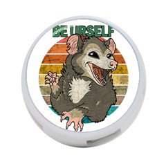 Possum - Be Urself 4-port Usb Hub (one Side) by Valentinaart