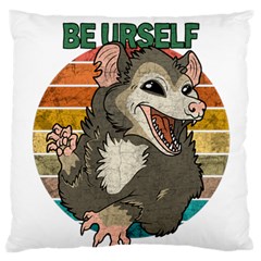 Possum - Be Urself Large Flano Cushion Case (two Sides)