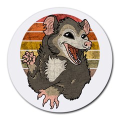 Possum  Round Mousepads by Valentinaart