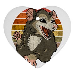 Possum  Heart Ornament (two Sides) by Valentinaart