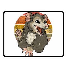 Possum  Double Sided Fleece Blanket (small)  by Valentinaart