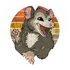 Possum  Wooden Puzzle Heart by Valentinaart