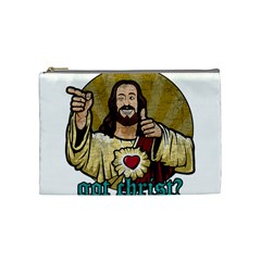 Buddy Christ Cosmetic Bag (medium) by Valentinaart