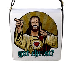 Buddy Christ Flap Closure Messenger Bag (l) by Valentinaart