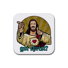Buddy Christ Rubber Coaster (square)  by Valentinaart