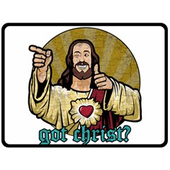 Buddy Christ Double Sided Fleece Blanket (large)  by Valentinaart