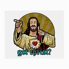 Buddy Christ Small Glasses Cloth by Valentinaart