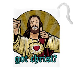 Buddy Christ Drawstring Pouch (5xl) by Valentinaart