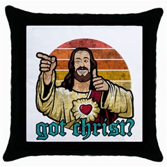 Got Christ? Throw Pillow Case (black) by Valentinaart
