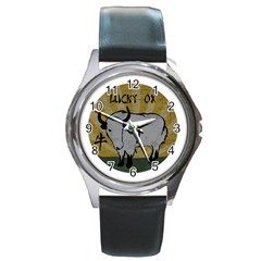 Chinese New Year ¨c Year Of The Ox Round Metal Watch by Valentinaart