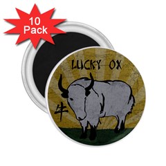 Chinese New Year ¨c Year Of The Ox 2 25  Magnets (10 Pack) 