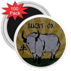 Chinese New Year ¨C Year of the Ox 3  Magnets (100 pack)