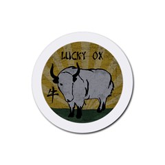 Chinese New Year ¨C Year of the Ox Rubber Coaster (Round) 