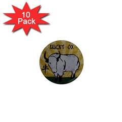 Chinese New Year ¨c Year Of The Ox 1  Mini Magnet (10 Pack)  by Valentinaart