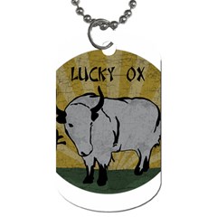 Chinese New Year ¨c Year Of The Ox Dog Tag (two Sides) by Valentinaart