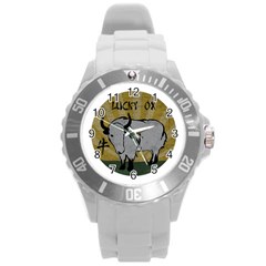 Chinese New Year ¨C Year of the Ox Round Plastic Sport Watch (L)