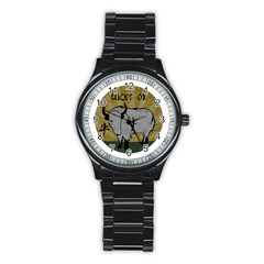 Chinese New Year ¨C Year of the Ox Stainless Steel Round Watch