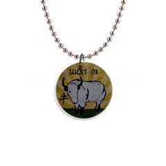 Chinese New Year ¨c Year Of The Ox 1  Button Necklace by Valentinaart