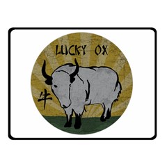 Chinese New Year ¨c Year Of The Ox Double Sided Fleece Blanket (small)  by Valentinaart