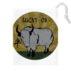 Chinese New Year ¨c Year Of The Ox Drawstring Pouch (4xl) by Valentinaart