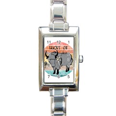 Chinese New Year ¨c Year Of The Ox Rectangle Italian Charm Watch by Valentinaart