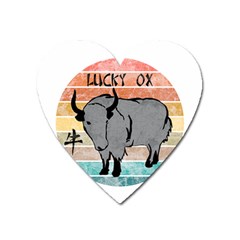 Chinese New Year ¨c Year Of The Ox Heart Magnet