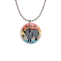 Chinese New Year ¨c Year Of The Ox 1  Button Necklace by Valentinaart