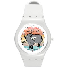 Chinese New Year ¨c Year Of The Ox Round Plastic Sport Watch (m) by Valentinaart