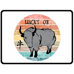 Chinese New Year ¨c Year Of The Ox Double Sided Fleece Blanket (large)  by Valentinaart