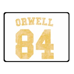Orwell 84 Fleece Blanket (small) by Valentinaart