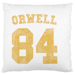 Orwell 84 Large Cushion Case (one Side) by Valentinaart