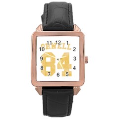 Orwell 84 Rose Gold Leather Watch  by Valentinaart