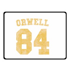 Orwell 84 Double Sided Fleece Blanket (small)  by Valentinaart