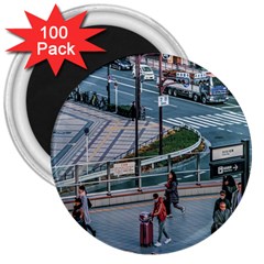 Crowded Urban Scene, Osaka Japan 3  Magnets (100 Pack) by dflcprintsclothing