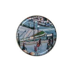 Crowded Urban Scene, Osaka Japan Hat Clip Ball Marker by dflcprintsclothing