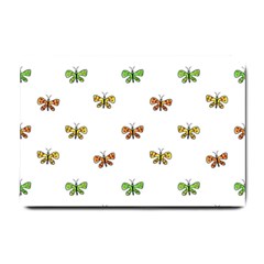 Butterfly Cartoon Drawing Motif  Pattern Small Doormat 