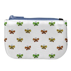 Butterfly Cartoon Drawing Motif  Pattern Large Coin Purse by dflcprintsclothing