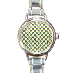 Holiday Pineapple Round Italian Charm Watch by Sparkle