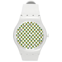 Holiday Pineapple Round Plastic Sport Watch (m) by Sparkle