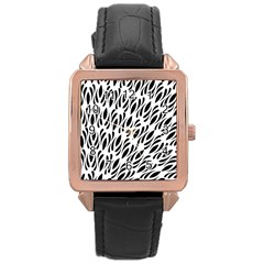 Vertical Rose Gold Leather Watch  by Sobalvarro