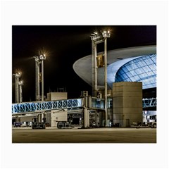 Montevideo Airport Night Scene, Uruguay Small Glasses Cloth by dflcprintsclothing