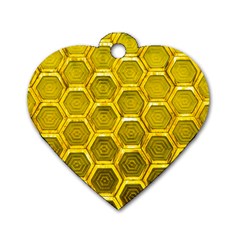 Hexagon Windows Dog Tag Heart (One Side)