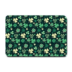 Shamrock Pattern Pink Blue Metallic Pattern Small Doormat 