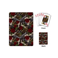 Hustle Hard Dragonfly Pattern Playing Cards Single Design (mini) by designsbymallika