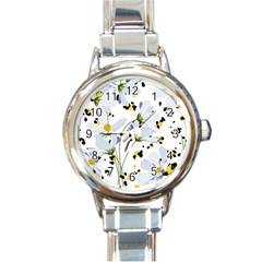 Tree Poppies  Round Italian Charm Watch by Sobalvarro