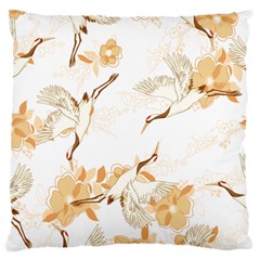 Birds And Flowers  Large Cushion Case (one Side) by Sobalvarro