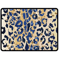 Leopard Skin  Double Sided Fleece Blanket (large)  by Sobalvarro