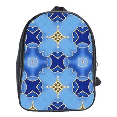 Blue Ornate School Bag (large) by Dazzleway