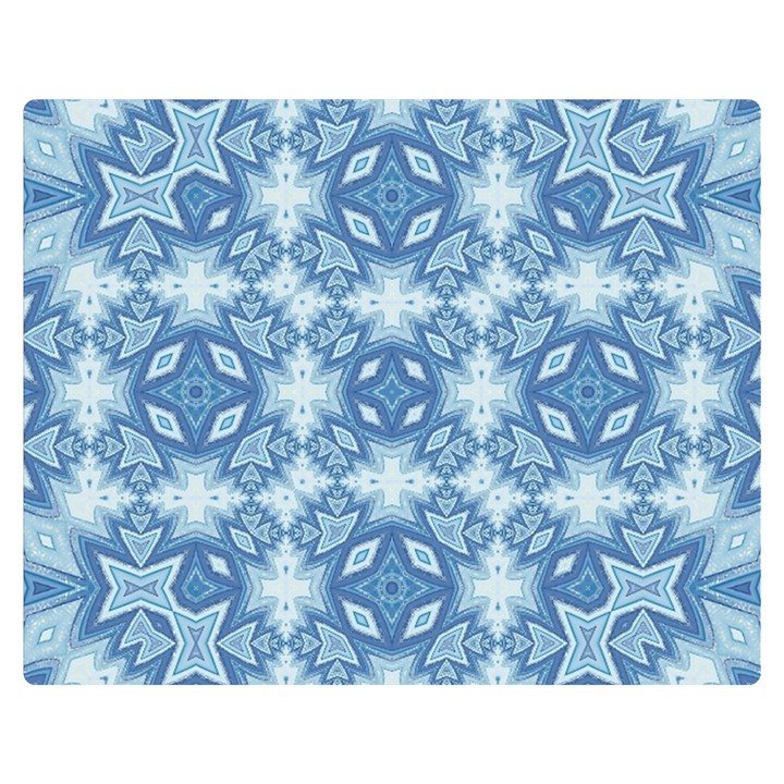 Blue pattern Double Sided Flano Blanket (Medium) 